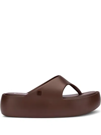 Melissa Free Platform Thong Sandals Bronze