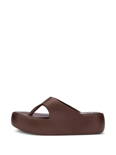 Melissa Free Platform Thong Sandals Bronze