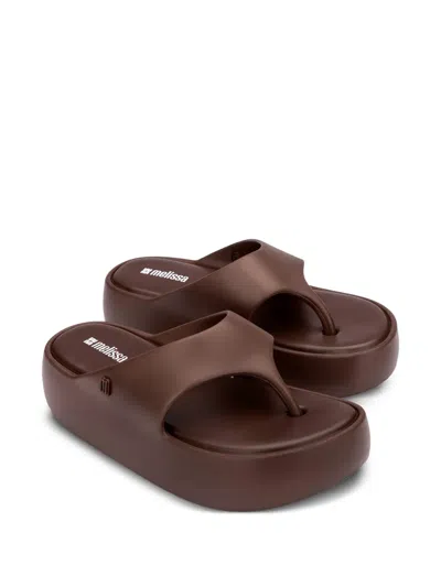 Melissa Free Platform Thong Sandals Bronze
