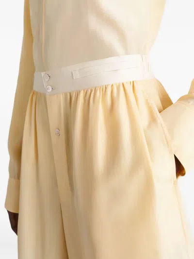Lemaire Button-front Shorts In Yellow