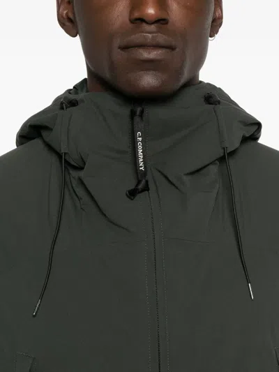 C.p. Company Hooded-neck Padded Jacket In Green