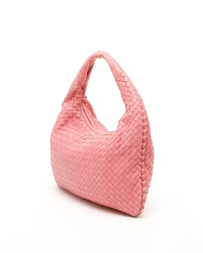 Bottega Veneta Large Intrecciato Hobo Bag In Pink