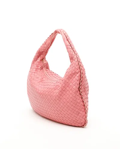 Bottega Veneta Large Intrecciato Hobo Bag In Pink