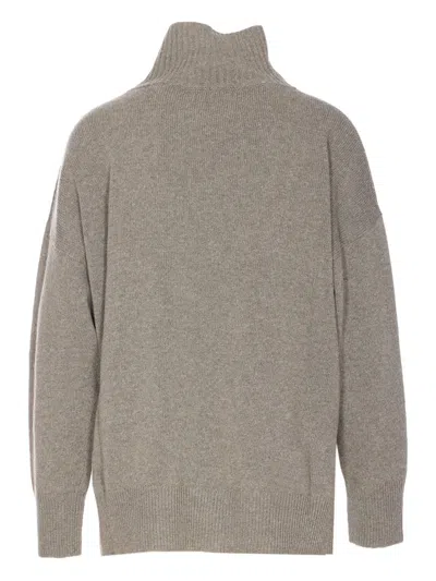 Roberto Collina Turtleneck Long-sleeved Sweater In Gold