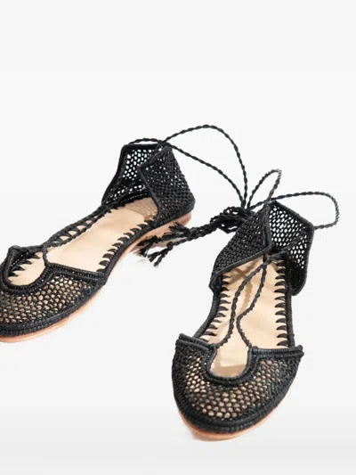 系带芭蕾平底鞋