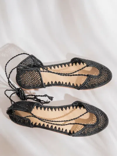 系带芭蕾平底鞋