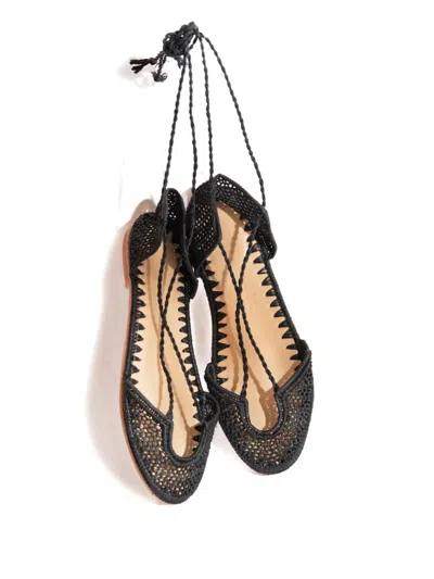 系带芭蕾平底鞋