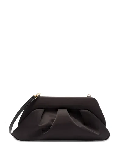 Themoirè Emera Gathered Clutch Bag In Brown