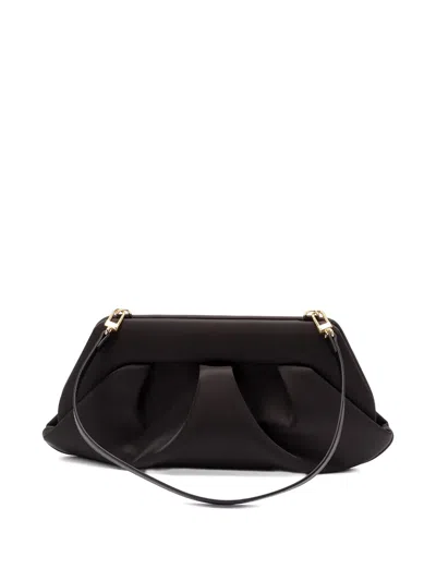 Themoirè Emera Gathered Clutch Bag In Brown