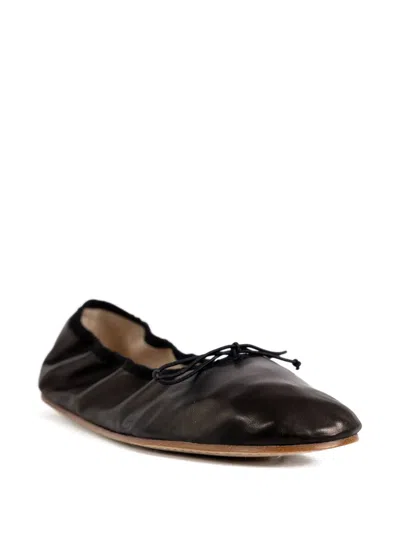 The Row 10mm Hereditas Leather Ballerina Flats In Black