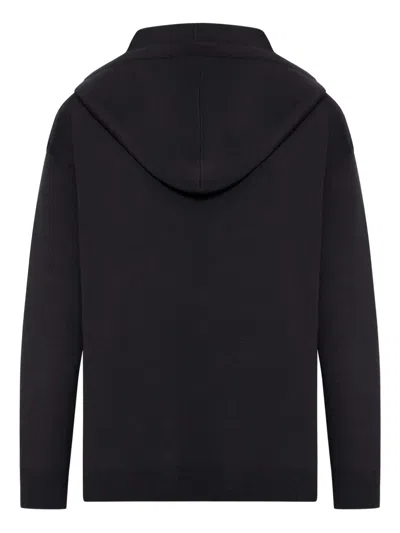 Max Mara Women Pamir Virgin Wool Sweater With Maxmaragram Flocked Motif In Black