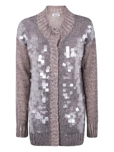 Aviu Sequins Cardigan In Gray