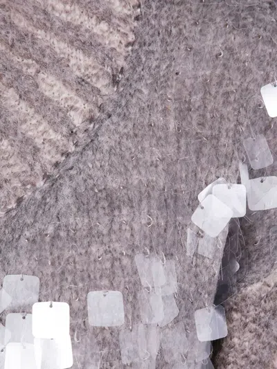 Aviu Sequins Cardigan In Gray