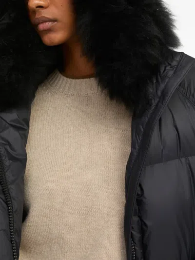 Yves Salomon Army Collection Long Down Raglan Jacket In Black