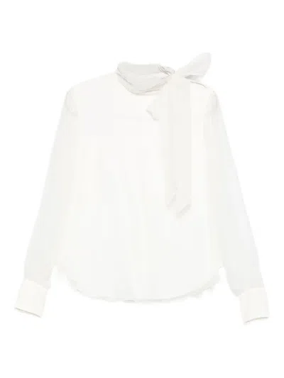 蝴蝶结细节长袖罩衫