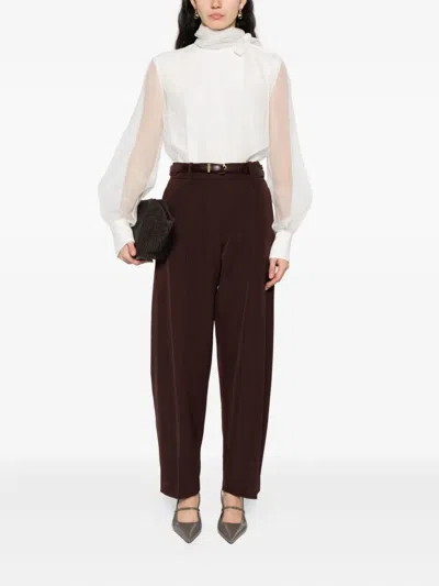 蝴蝶结细节长袖罩衫