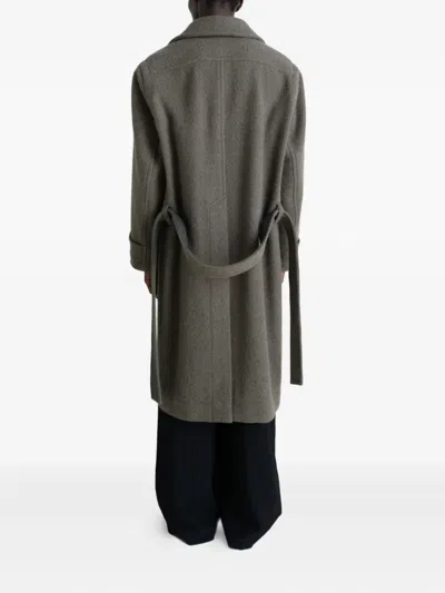 Lemaire Belted Coat In Gray