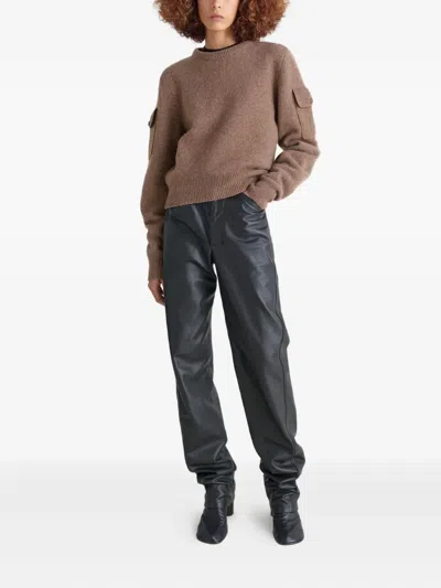 Lemaire Sweater With Pockets In Brown