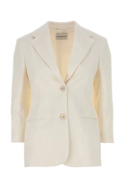 Givenchy Longline Jacket Featuring Front Pockets In White