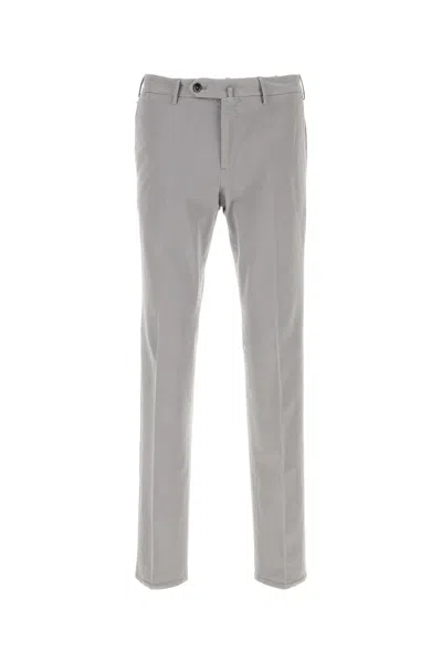 Pt Torino Stretch Modal Blend Pant With Belt Loops In Gray