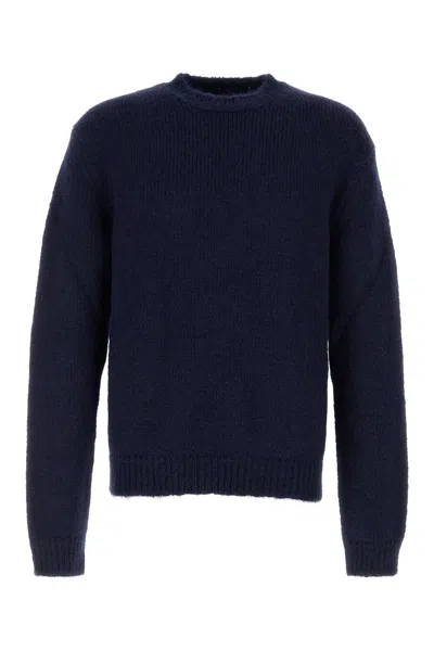Jil Sander Crew-neck Pullover Jumper In Blue