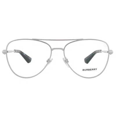 Burberry Demo Pilot Eyeglasses Be1386 1005 55 In Gray