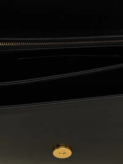 Valentino Vain Bag With Handle In Leather In Black