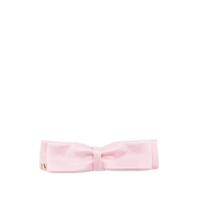Valentino Bow-shaped Hair Clip In Pink
