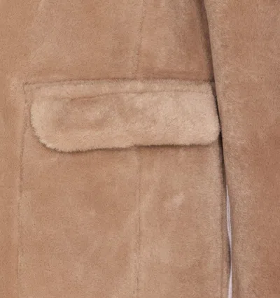 Urbancode Reversible Faux Fur Coat With Suede Interior In Brown