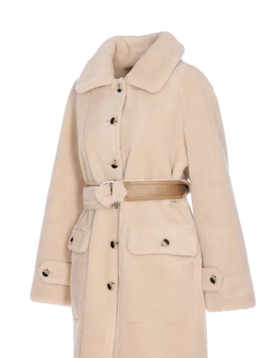 Urbancode Wool Coat In Neutral