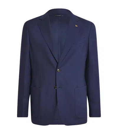 Colombo Ultralight Cashmere Blazer In Blue
