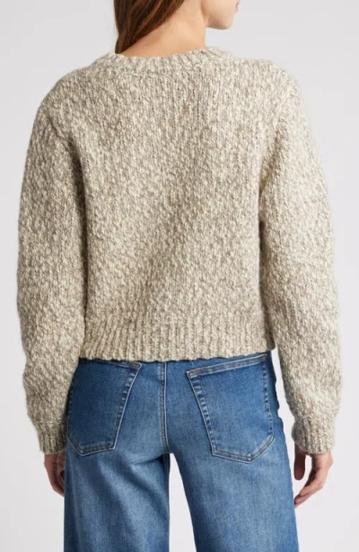 Frame Marl Wool Blend Cardigan Sweater In Multi