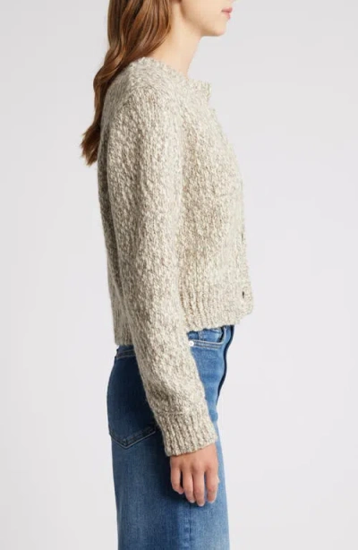 Frame Marl Wool Blend Cardigan Sweater In Multi