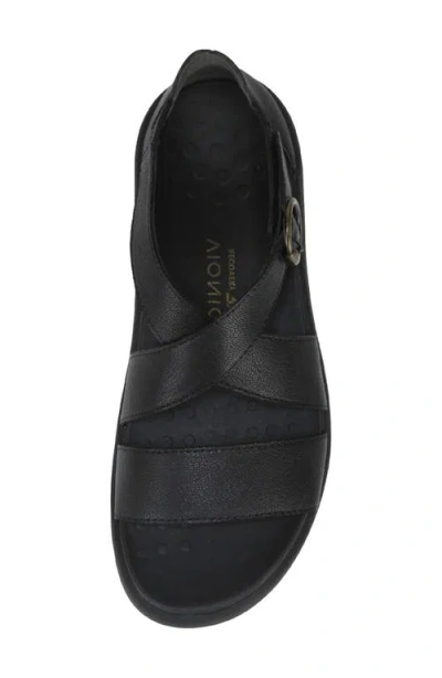Vionic Harmony Rx Leather Strappy In Black