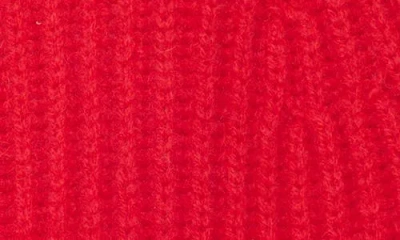 Nordstrom Rack Cashmere Ribbed Beanie In Red