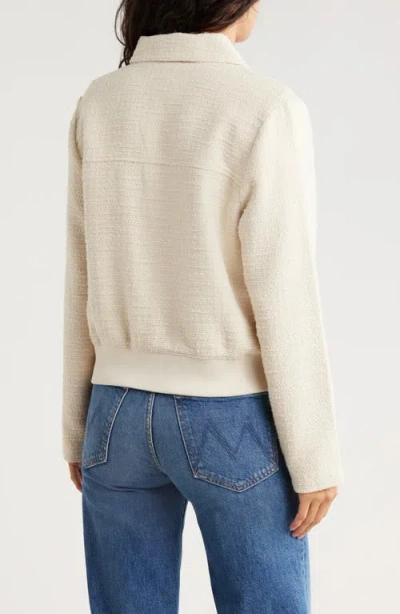 Melrose And Market Textured Bomber Jacket In White