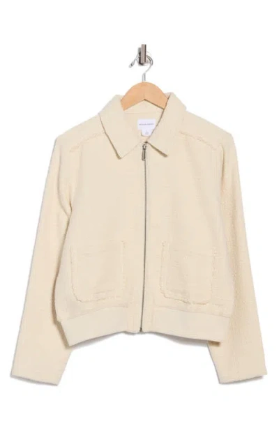 Melrose And Market Textured Bomber Jacket In White