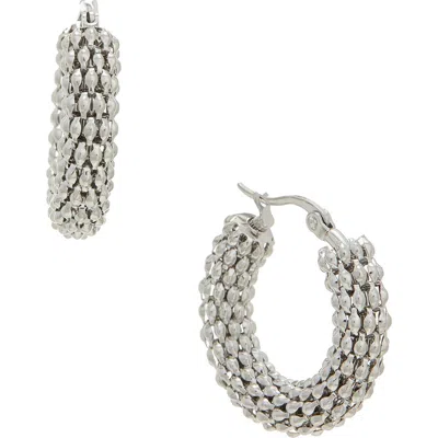 Juvell Beaded Hoop Earrings In Metallic