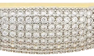 Juvell Two-tone Cubic Zirconia Cuff Bracelet In Gold