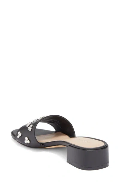 Stuart Weitzman Tammy Crystal Slide Sandal In Black