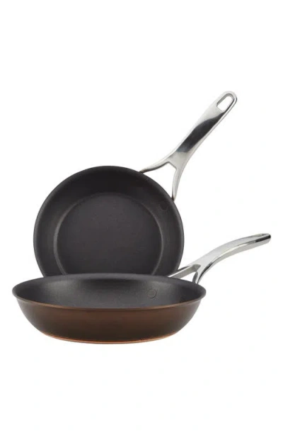 Anolon Two-piece Nonstick Skillet Set In Black
