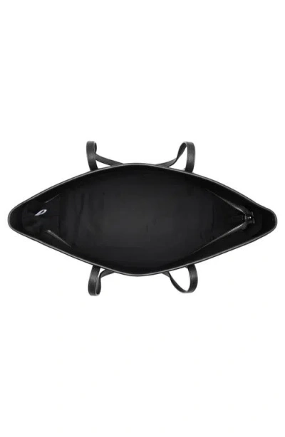 Mcm Medium Aren Shopper In Maxi Monogram Visetos In Black