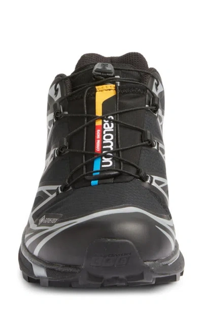 Salomon Performance-driven Xt 6 Gtx Sneakers Featuring Quicklace Technology In Black