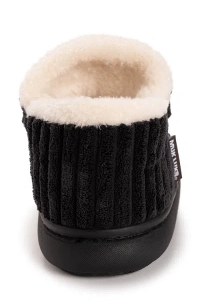 Muk Luks Aveline Slipper Womens Memory Foam Slip-on Slippers In Black