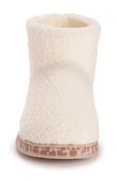 Muk Luks Fabiola Ankle Slipper Boot In White