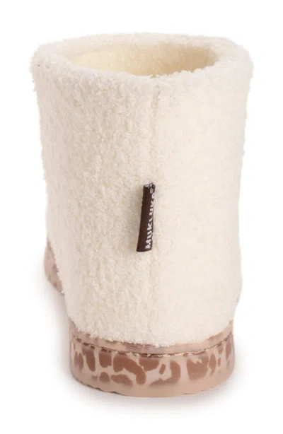 Muk Luks Fabiola Ankle Slipper Boot In White