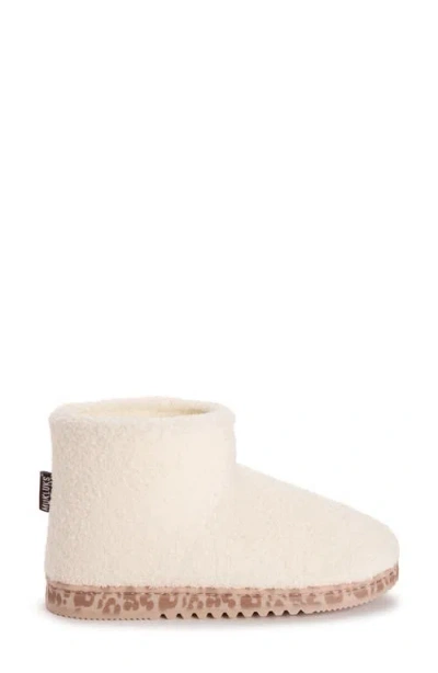 Muk Luks Fabiola Ankle Slipper Boot In White