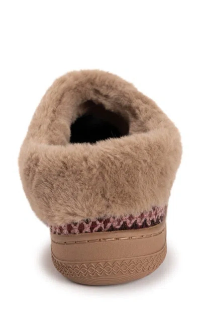 Muk Luks Charlee Slipper Womens Memory Foam Slip-on Slippers In Burgundy