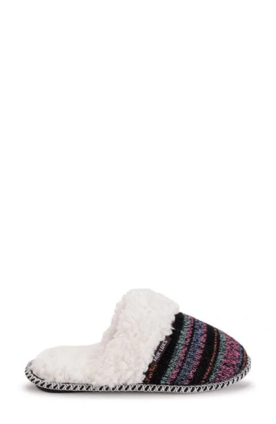 Muk Luks Frida Faux Fur Lined Scuff Slipper In Multi