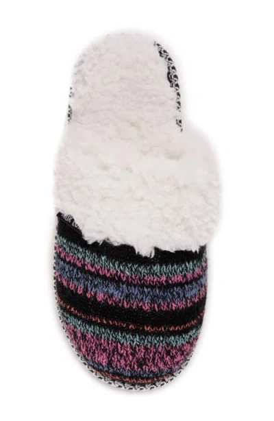 Muk Luks Frida Faux Fur Lined Scuff Slipper In Multi